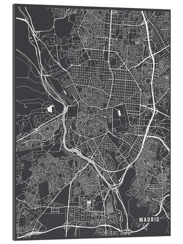 Gallery print Madrid map