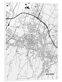 Quadro em PVC Bologna Italy Map