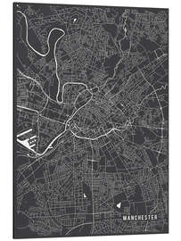 Cuadro de aluminio Manchester England Map