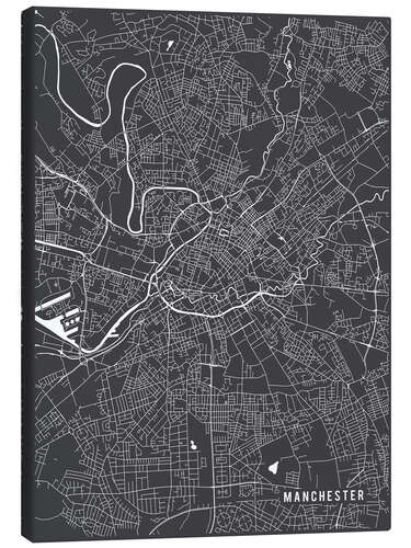 Canvas-taulu Manchester England Map