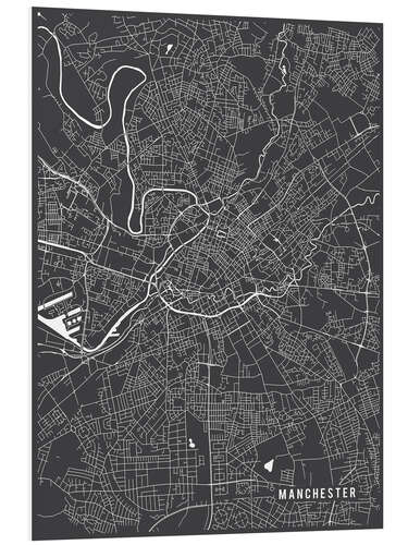 Tableau en PVC Carte de Manchester