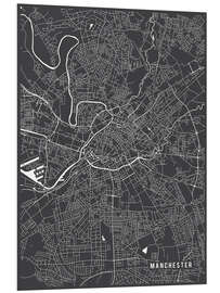 Tableau en PVC Carte de Manchester