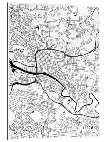 Gallery print Glasgow Scotland Map