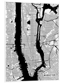 Foam board print New York USA Map