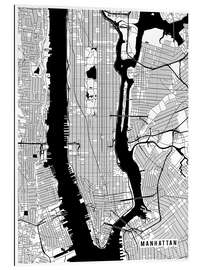 Cuadro de plexi-alu New York USA Map