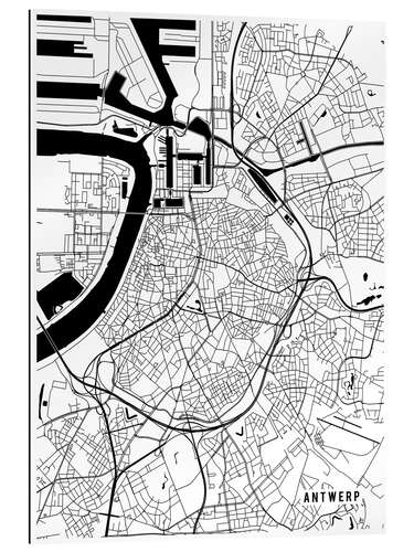 Galleriprint Antwerp Belgium Map