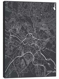 Stampa su tela Leeds England Map