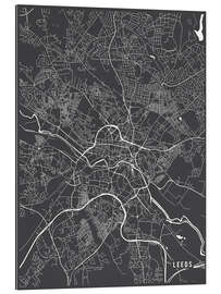 Gallery print Leeds England Map