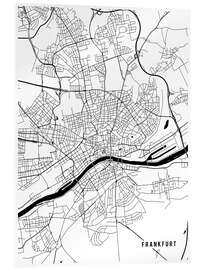 Acrylic print  Frankfurt Germany Map - Main Street Maps