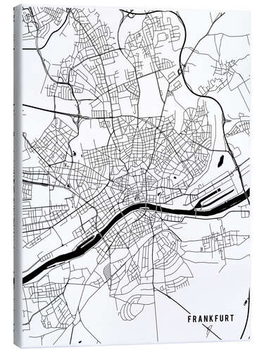 Canvas-taulu Frankfurt Germany Map