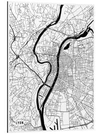 Magnettafel Lyon Frankreich Karte