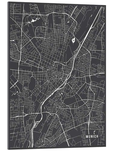 Acrylic print Munich Germany Map