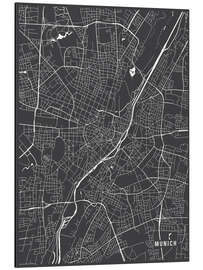 Obraz na aluminium Munich Germany Map