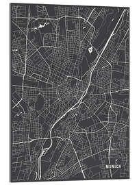 Gallery print Munich Germany Map