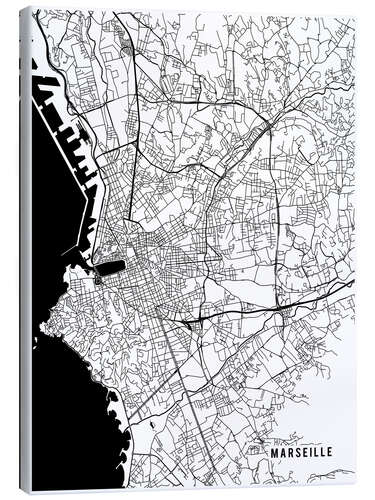 Obraz na płótnie Marseille France Map