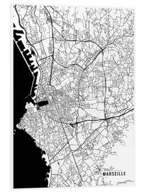 Bilde på skumplate Marseille France Map