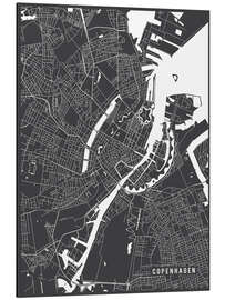 Magnettafel Kopenhagen Karte