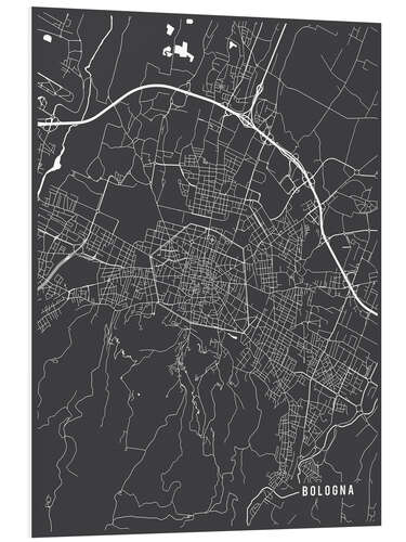 PVC print Bologna Italy Map