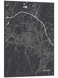 Magnettafel Bologna Italien Karte