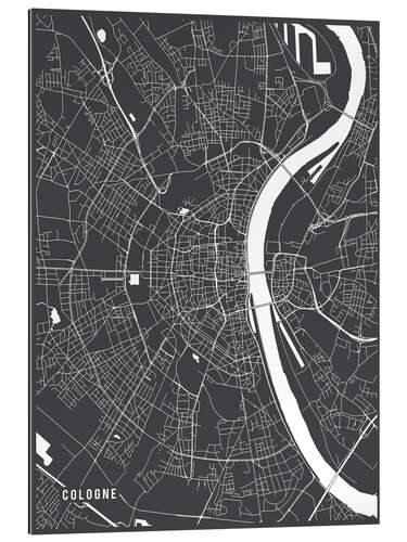 Gallery print Cologne Germany Map