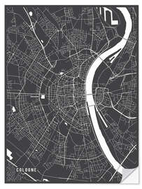 Vinilo para la pared Cologne Germany Map