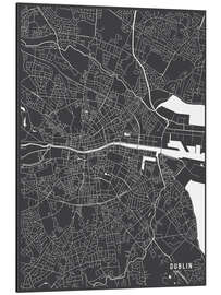 Magnettafel DUBLIN IRELAND MAP