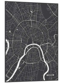 Tableau en PVC Moscow Russia Map