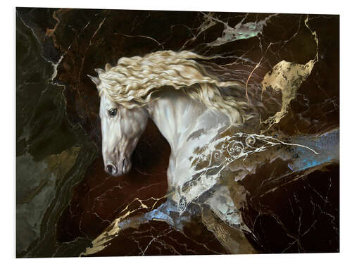 Foam board print Horse And Marble