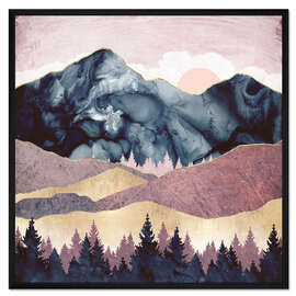 Gerahmter Kunstdruck Mavenfarbige Landschaft