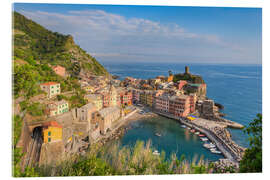 Akrylbillede Evening sun in Vernazza, Cinque Terre