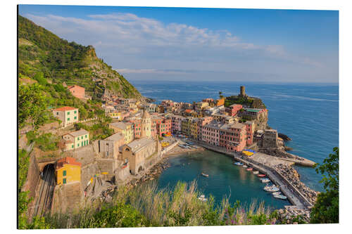 Alubild Abendsonne in Vernazza, Cinque Terre