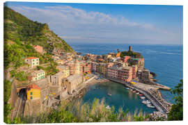 Canvas print Evening sun in Vernazza, Cinque Terre