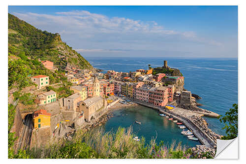 Wall sticker Evening sun in Vernazza, Cinque Terre