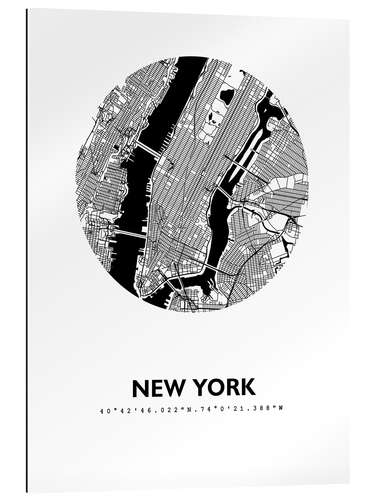 Galleriprint City map of New York, circle