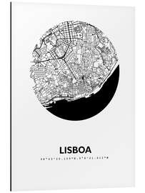 Magnettafel Stadtplan von Lissabon