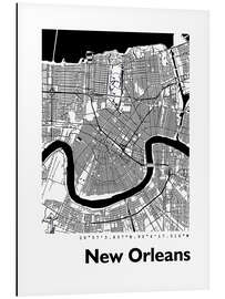 Alumiinitaulu City map of New Orleans