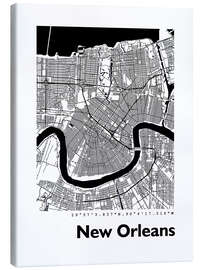 Canvas print City map of New Orleans