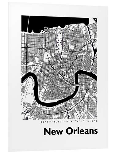 PVC print City map of New Orleans