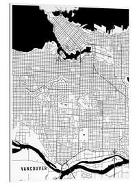 Quadro em plexi-alumínio Vancouver Canada Map