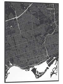 Quadro em plexi-alumínio Toronto Canada Map