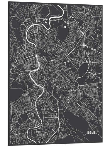 Cuadro de aluminio Rome Italy Map