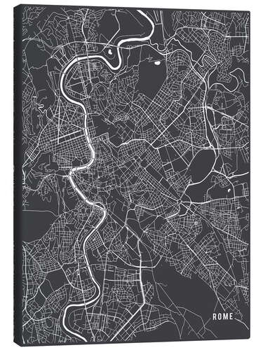 Stampa su tela Rome Italy Map