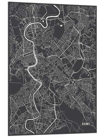 Tableau en PVC Rome Italy Map