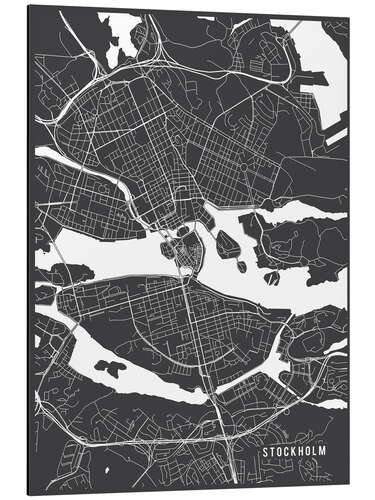 Cuadro de aluminio Stockholm Sweden Map