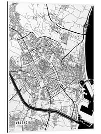 Magnettafel Valencia Spanien Karte