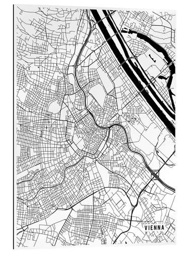 Gallery print Vienna Austria Map