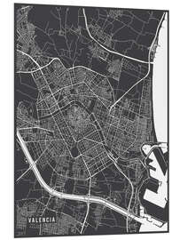 PVC print Valencia Spain Map