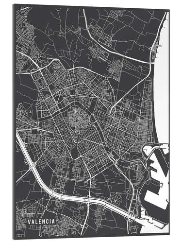 Gallery print Valencia Spain Map