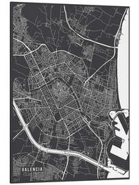 Magnettafel Valencia Spanien Karte