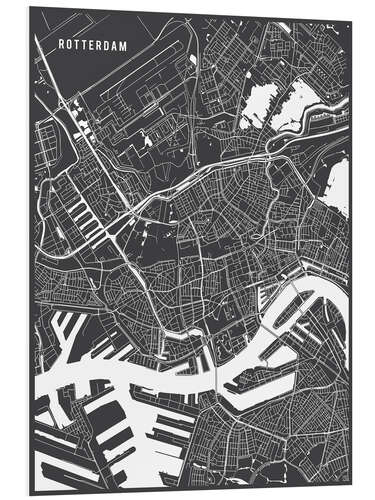 PVC-taulu Rotterdam Netherlands Map